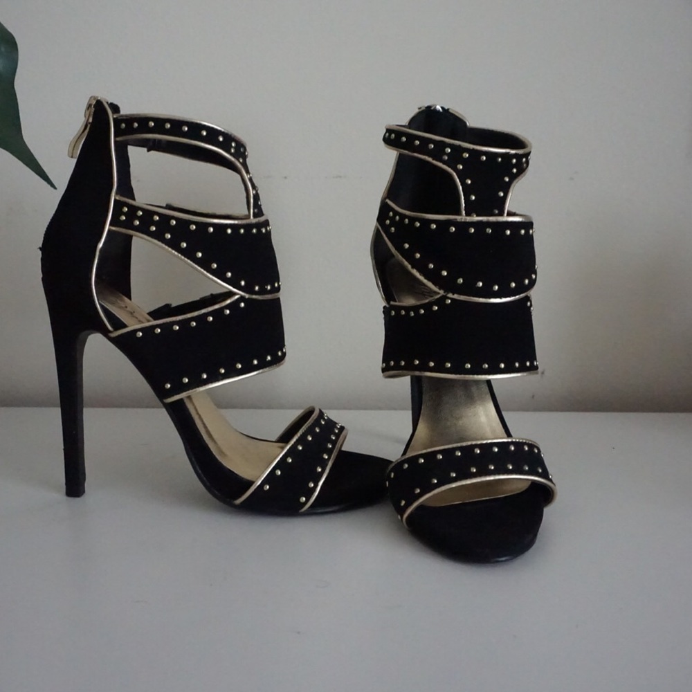 Gold Detailed Sandal Heels